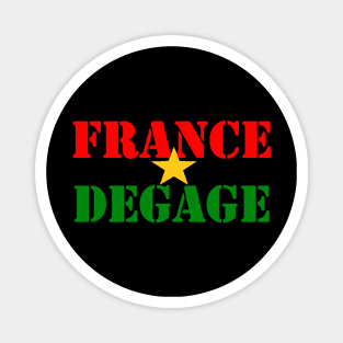 Burkina Faso France Degage Black Magnet